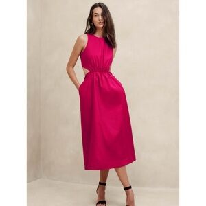 Banana Republic Fuchsia Midi Dress